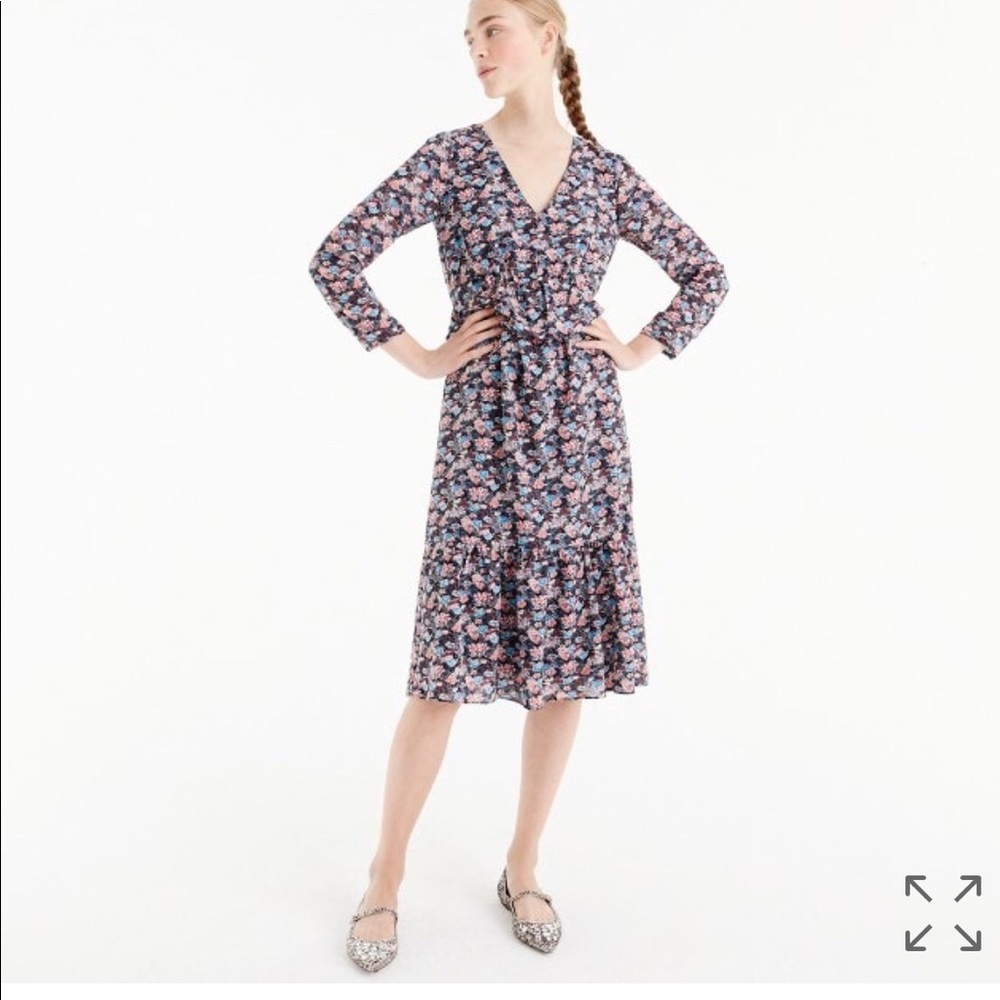 NWT JCrew Ruffle Hem Dress